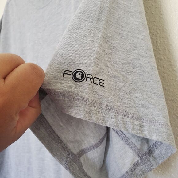 Carhartt Force Mens Workwear T-shirt Gray Size XL‎ Crewneck Tee Short Sleeve - Picture 4 of 13